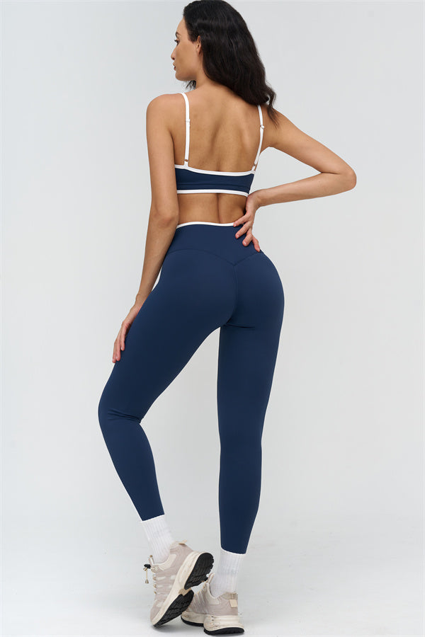 Soft Active Crossover Contrast Leggings