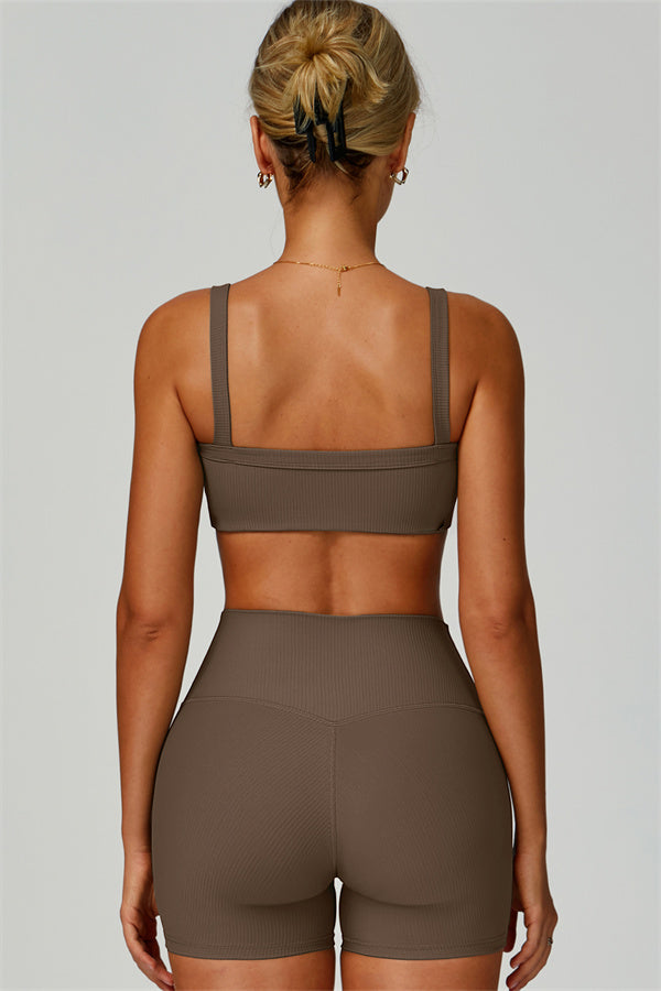 The Burst Ribbed Bra
