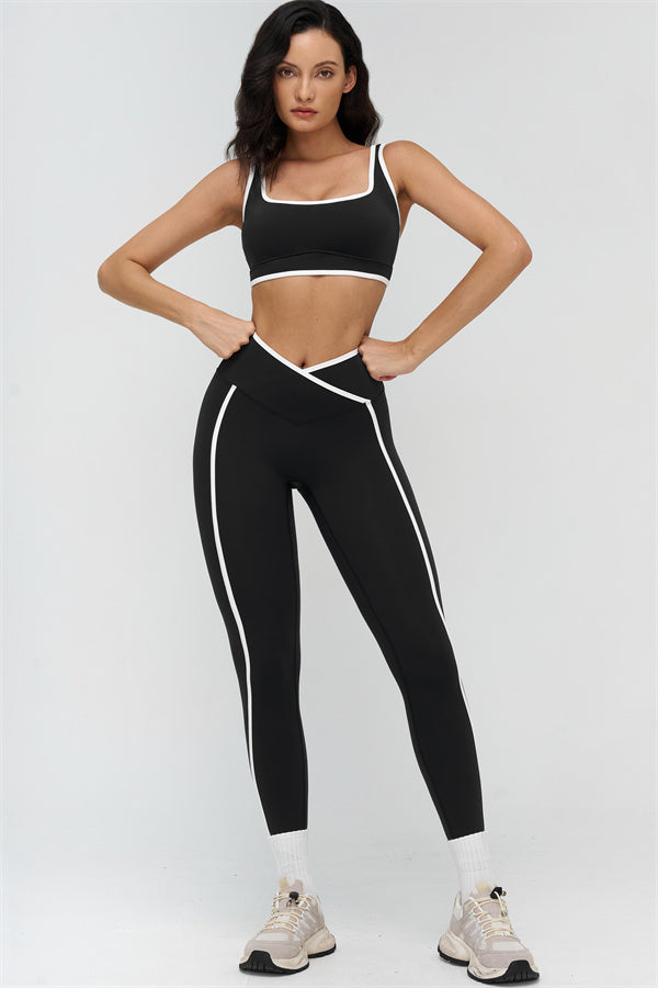 Soft Active Crossover Contrast Leggings