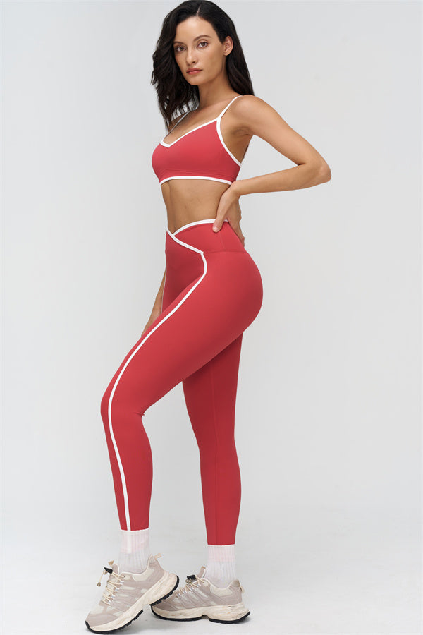 Soft Active Crossover Contrast Leggings