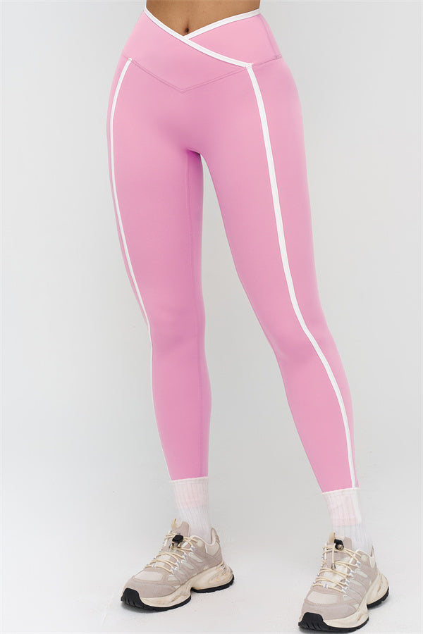 Soft Active Crossover Contrast Leggings