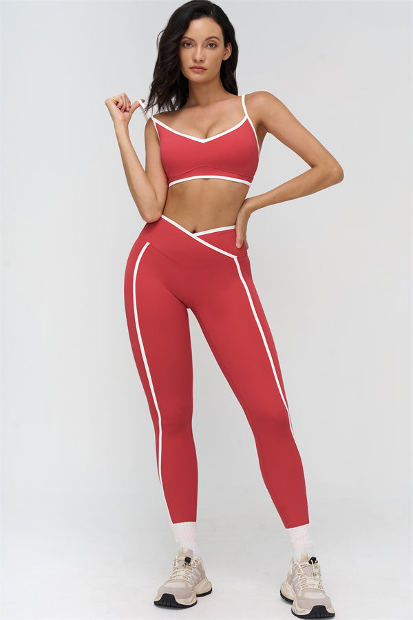 Soft Active Crossover Contrast Leggings