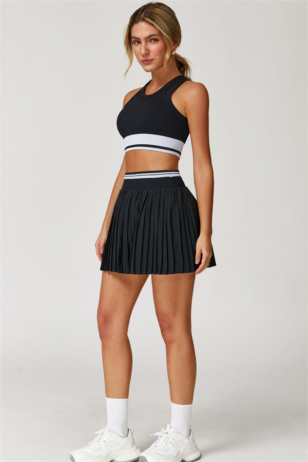 Elan Crop Top Tennis Skort 2-Piece Set
