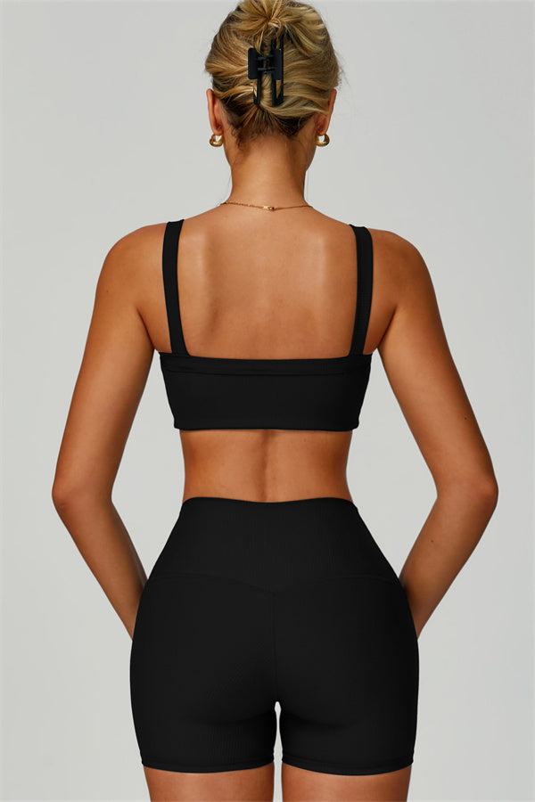 The Burst Ribbed Bra
