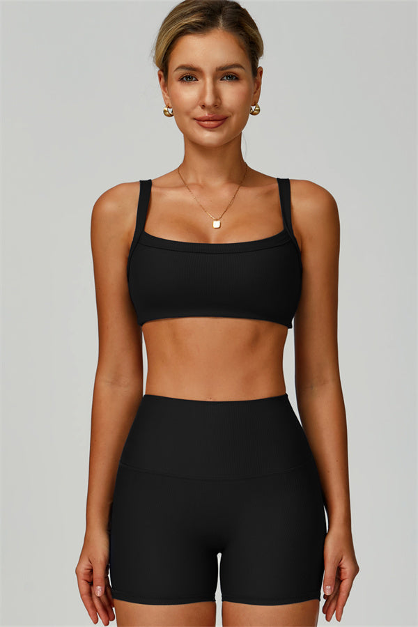 The Burst Ribbed Bra