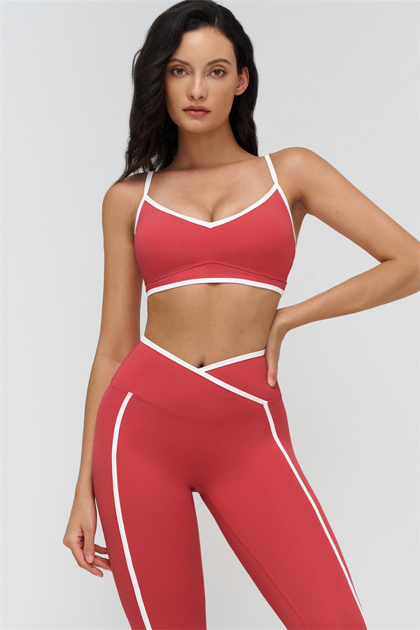 Soft Active Crossover Contrast Leggings