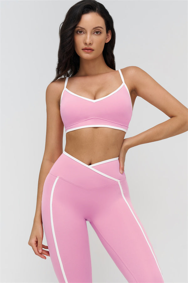 Soft Active Crossover Contrast Leggings