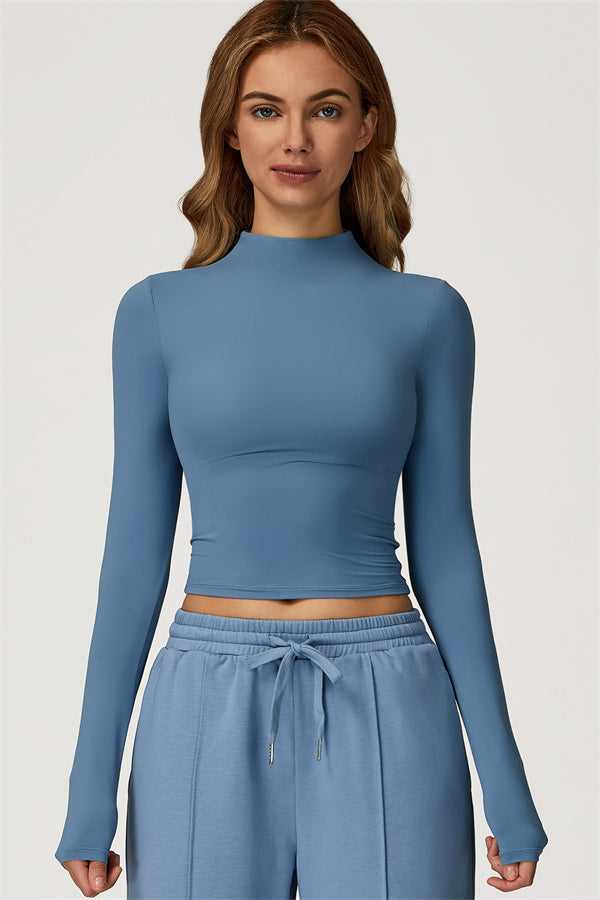 The Motion Mock Neck Top