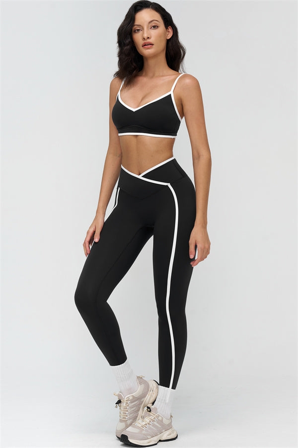 Soft Active Crossover Contrast Leggings