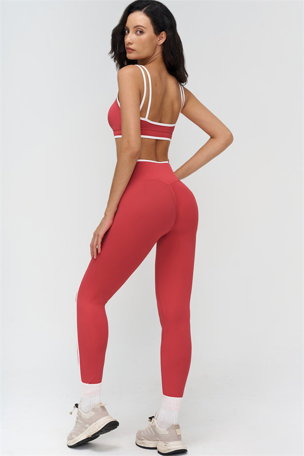 Soft Active Crossover Contrast Leggings