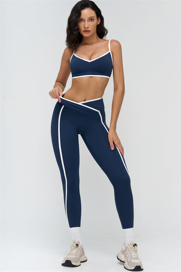 Soft Active Crossover Contrast Leggings