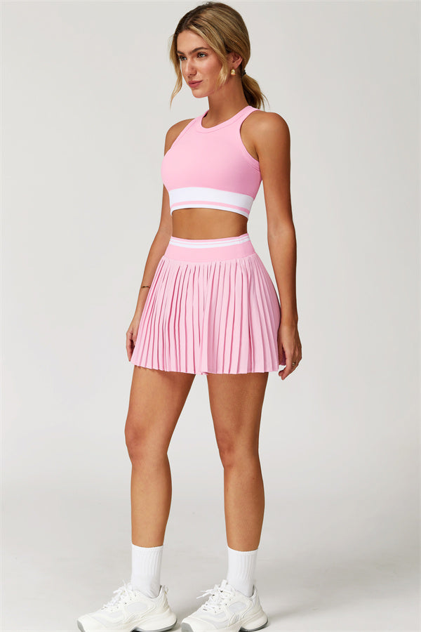 Elan Crop Top Tennis Skort 2-Piece Set