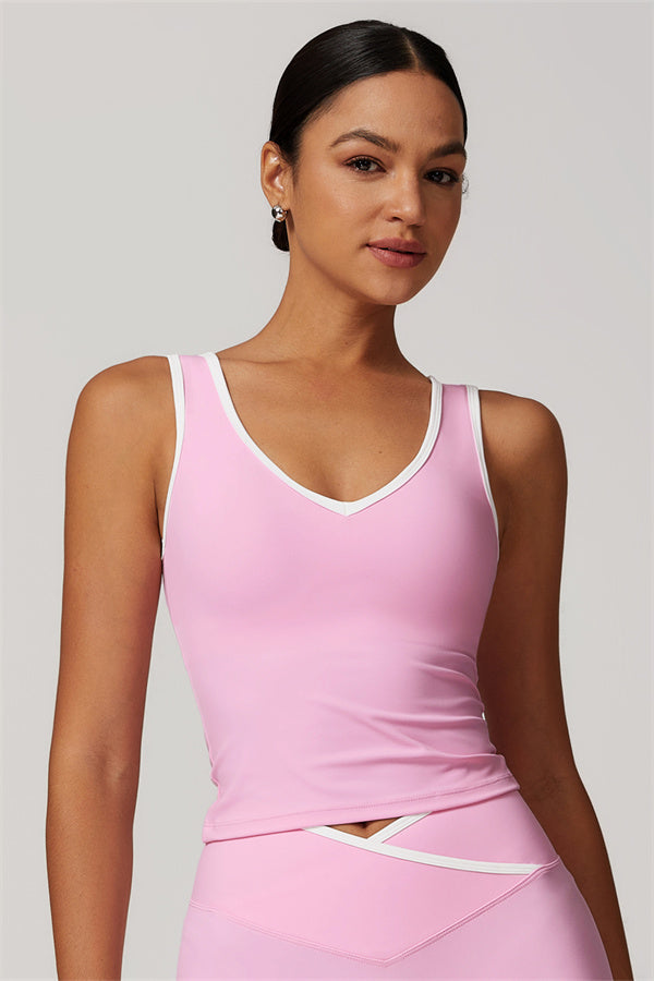 The Vela Tank - Peach Pink