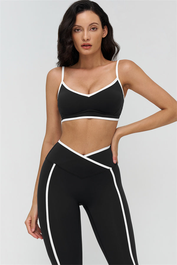 Soft Active Crossover Contrast Leggings