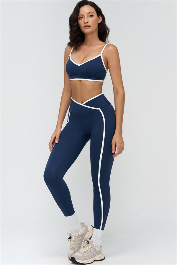 Soft Active Crossover Contrast Leggings