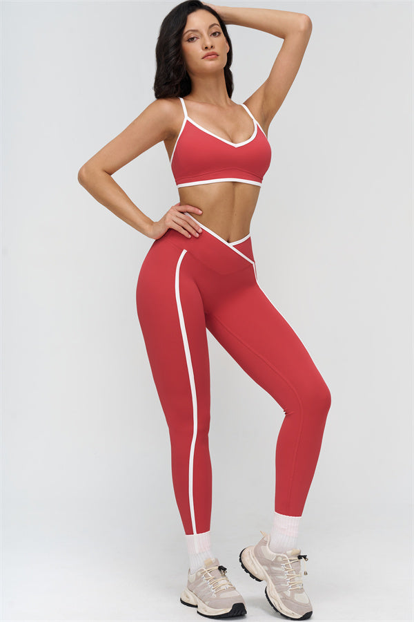Soft Active Crossover Contrast Leggings