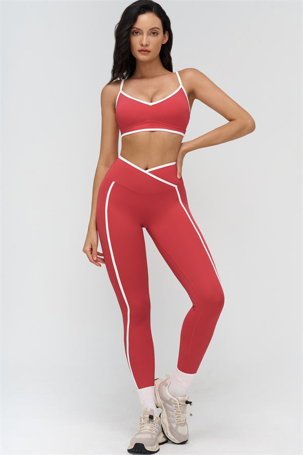 Soft Active Crossover Contrast Leggings